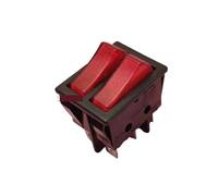 10 interrupteurs à bascule hexapodes R210, type navire, 16 A, à lumière rouge, contact argenté