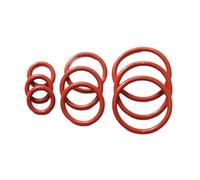 10 joints toriques rouges VMQ, épaisseur CS 2,4 mm, diamètre extérieur 6 à 100 mm(OD 90mm ID 85.2mm)