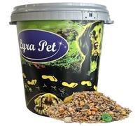 10 kg d'aliments pour rongeurs Lyra Pet® (hamsters souris et rats) dans un bac de 30 L