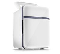 10 L Mini Réfrigérateur De Voiture Coolbox Électrique avec Refroidissement Et De Chaleur 2 Étagères Réglables pour La Chambre À Coucher, Bureau, Voiture, Soins De La Peau Et Cosmétiques 12/220 V