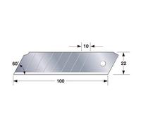 10 Lames de rechange 22 mm pour cutter à poignée 22 MM TAJIMA