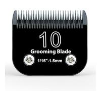10# Lames de rechange pour tondeuse de toilettage pour animaux de compagnie, lame amovible compatible avec les tondeuses Andis/Wahl/Oster, 10 lames de 1,5 mm, fabriquées en céramique et en acier