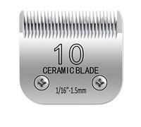 10# Lames de rechange pour tondeuse de toilettage pour animaux domestiques, lame de tondeuse amovible compatible avec les tondeuses Andis/Wahl/Oster, 10 lames de 0,6 cm, fabriquées en céramique et en