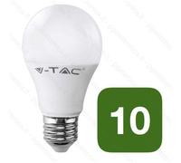 10 Lampadina LED V-TAC E27 A60 11W Kit 3000K 4000K 6500K