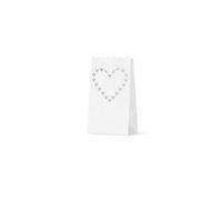 10 lanternes en papier de sol coeur 15 x 9 x 26 cm mariage ignifugé