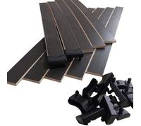 EBAC Literie 10 Lattes Grises + Embouts - 680x48x8 mm - pour sommier/bz/clic clac