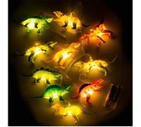 10 LED Guirlande Lumineuse en Forme de Dinosaure, à Piles pour Décoration Intérieure Extérieure Chambre, Dino Anniversaire