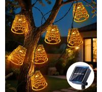 10 LED Guirlande Lumineuse Exterieure Solaire 3.6m, Guirlande Solaire Exterieur Jardin, IP65 Imperméable, Guirlande LED Guinguette Exterieur Intérieur, Décoration Pour Balcon Patio Porche (B)