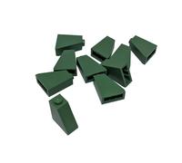 10 LEGO Slope 65 2 x 1 x 2 Sable Vert