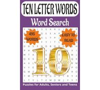 "10 letter words" inspired/themed word search book.: Book is 6 X 9 inches, 110 pages with 55 Puzzles and 495 words with mostly easy to read print. ... vertically, diagonally, forward, or backward.