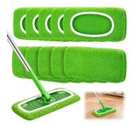 10 Lingettes de Vadrouille Réutilisables en Microfibre pour Swiffer Sweeper | Lavable, résistant, séchage rapide, haute absorption d'eau, facile à installer, nettoyage sec et humide, sols divers