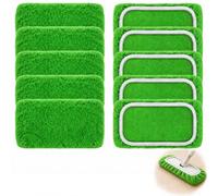 10 Lingettes Réutilisable pour Swiffer Sweeper, Lavable Chiffons Microfibre | Recharge Serpillière pour Swiffer Balai, Wet & Dry Mop Pads, Nettoyage Sec et Humide, Haute Absorption, Vert