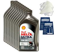 10 Litre Original Shell Helix Ultra Professionnel AP-L 5W30 Huile 550040602 Acea
