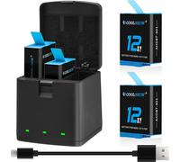 10 Lot de 2 batteries Hero 9 avec Hero 10 11 Hero 9 Double chargeur pour GoPro Hero 9 Black,Hero 10 Black,Hero 10 Black,Hero 11 Black