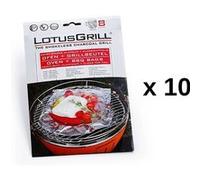 10 lots de 8 papillottes pour barbecue Lotusgrill lot10-gb-al-m translucide