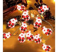 10 Lumières de Noël,LED Guirlande Lumineuse,Guirlande Lumineuse Marocaine LED,Guirlandes Lumineuses D'intérieur,LED Rideau Lumière,Décoration pour Noël (père Noël)