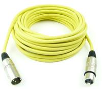 10 m Câble du microphone XLR 3 pôles symetrique JAUNE, Câble DMX DJ PA Adam Hall
