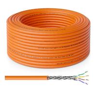 10 m CAT.7 Rigid Copper Installation Cable S/FTP PIMF Network Installation Cable LAN Ethernet Data Gigabit CAT7 10 Gbit 1000 MHz LSZH Halogen Free DoP ¿ GHMT Certified
