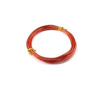 10 m de fil de bricolage - 1,0 mm - Fil en aluminium - Fil décoratif pour compositions florales - DIY - Décoration de bijoux, fabrication de couronnes - Fil de bijoux pour bricolage, orange