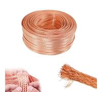 10 m de fil de cuivre pur tressé, maille tricotée anti-interférence, largeur 4 mm, câble flexible, mèche à dessouder, tresse de soudure, mèche en cuivre, outil de réparation