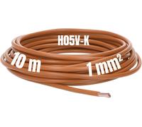 10 m H05V-K 1 mm² brown flexible cable PVC single strand 1 mm2 thin wiring single cable unified cable fireproof cable