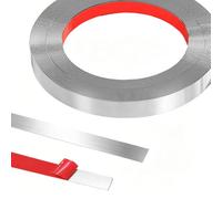10 m x 1 cm de bande décorative auto-adhésive en métal, bandes murales en acier inoxydable, moulures en stuc murales, écaillage et bâton en acier inoxydable pour cheminée, cadres de miroir, meubles et