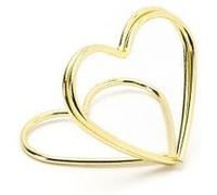 10 marque-places coeurs or 2.5 cm - partydeco pch1-019 Jaune G