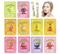 10 Masques en Feuille+2 Films de Boue,Soin Coréen pour le Visage avec Ingrédients Naturels,Masque Visage Hydratant aux Extraits de Fruits et de Plantes,Appaisant,Cadeaux pour Femmes Adolescentes