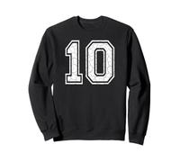 10 Matching Universitaire Grunge en équipe de Sports d'équipe numéro dix Sweatshirt