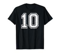 10 Matching Universitaire Grunge en équipe de Sports d'équipe numéro dix T-Shirt
