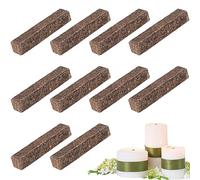 10 Mèche en Bois de Bougie Mèche Permanente pour Mangeurs de Cire pour restes de Bougies, mèches de Rechange