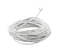 10 Mètre Fil Électrique Blanc 2 Noyau Fil Électrique Câble 24 AWG Rond Flexible PVC Cuivre de Câble, Diamètre Extérieur 3 MM, 300V, Résistance à L'oxydation pour Accessoires Electriques Petit