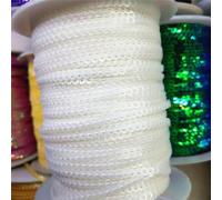 10 mètres 3 mm paillettes garniture scrapbooking couture pour artisanat paillettes ruban flocon ficelle paillettes bricolage vêtements-blanc mat-3 mm