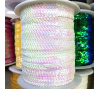 10 mètres 3 mm paillettes garniture scrapbooking couture pour artisanat paillettes ruban flocon ficelle paillettes bricolage vêtements-blanc-3 mm