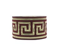 10 mètres 50 mm Rouge Bordeaux Ruban Jacquard Tissé à Motif Clé Grecque Rouleaux galon ruban tissu brodé artisanat vêtements mercerie loisir créatif décoration couture médiéval 50062