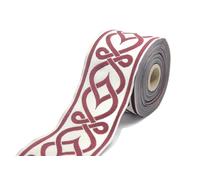 10 mètres 70 mm Rogue Creme Jacquard Tissé à Bordure Azteque Rouleaux galon ruban tissu ruban artisanal brodé 70972