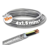 10 mètres de câble de commande blindé Lapp 1135304 Ölflex Classic 110 CY 4G1,5mm² avec gaine extérieure transparente