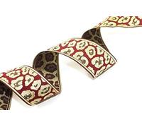 10 mètres de ruban jacquard de style Léopard Motif cousez des rubans de tissu pour artisanat 35mm