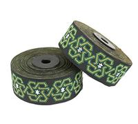 10 mètres de ruban jacquard de style Vert Etoiles Motif cousez des rubans de tissu pour artisanat 35mm