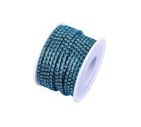 10 mètres de strass garniture pierre tasse chaîne or diamant applique décorative cristal garnitures for robes(Blue Zircon,5YARD_SS6)
