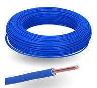 10 mètres Kalitec H07V-U 1x2,5 mm² bleu I PVC résistant à la flamme I conducteur unique rigide de 2,5 mm² en cuivre I câble de câblage monoconducteur pour le câblage interne de machines et de