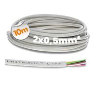 10 mètres Lapp 0028502 LiYY câble de données 2 fils I rallonge pour LED I câble de données I câble de signal 2 fils I câble de commande 2x0,5 mm²