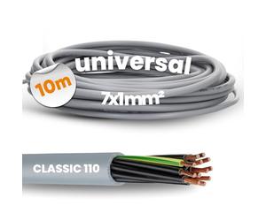10 mètres Lapp 1119207 Ölflex Classic 110 Câble de commande PVC 7x1 mm² avec conducteur de protection vert-jaune 7G1,0 mm² I Câble sous gaine 7 conducteurs
