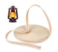 10 Mètres Meche de Lampe à Huile, Wick Coton pour Lampe à Huile, Lanterne Inodore Wick, 1.2cm de Large, Brûleur à Huile Wick Point Rouge, Mèches de Remplacement pour Lampe a Petrole Lampe à Paraffine