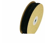 (10 mètres/rouleau) Ruban de velours 10 mm, ruban de dentelle de Noël, décoration d'emballage, décoration de fête de vacances faite à la main - noir - 10 mm