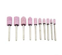 10 Meule Abrasive 3mm Outil Rotatif 10 Meule Abrasive 3mm Outil(Pink) | Corindon chrome, haute duretÃ©, pour usure lente, tÃªte plate et pointue, pour idÃ©al mÃ©tal verre