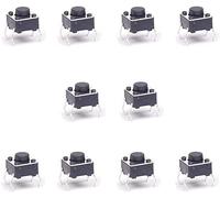 10 micro boutons commutateurs 6 x 6 x 5 mm pour PCB Arduino 4 broches courtes