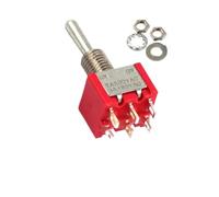 10 micro-interrupteurs MTS102 MTS203 6mm | Interrupteur Miniature ON-OFF-ON, interrupteur à bascule unipolaire 3 broches 6 broches(6Pin ON-ON)