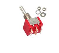 10 micro-interrupteurs MTS102 MTS203 6mm | Interrupteur Miniature ON-OFF-ON, interrupteur à bascule unipolaire 3 broches 6 broches(6Pin ON-OFF-ON)