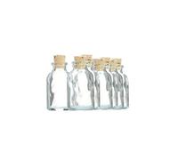 10 mini bouteilles en verre 6 cm avec bouchon liège - Graine Créative Transparent